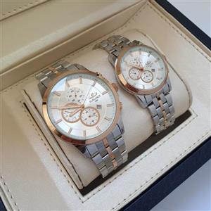 ساعت ست سیتزن زنانه و مردانه موتور ژاپن بند استیل اصلی ضد آب 