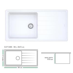 سینک گرانیتی عمق 18 گارنت دارای 50٪ رزین درجه 1