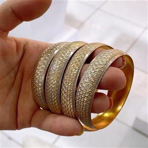 تک پوش ، النگو ، رنگ طلایی ، مشابه طلا ، رنگ ثابت ، ضد حساسیت ، سایز بندی کامل