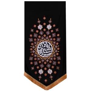 012993-201364-بیرق مشکی  75در150 طرح اصحاب الحسین پارجه کج‌راه(مناسب برای محرم و صفر ومجالس مذهبی و هیئت‌ها-پرچم محرم)