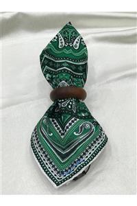 دستمال گردن مردانه سبز پیر کاردین