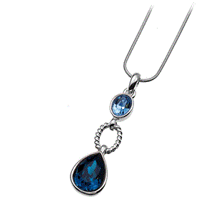 گردنبند الیور وبر مدل مونته Pendant Monte rhod. blue Oliver Weber-11158