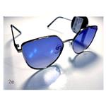 عینک آفتابی فلزی آبی400uv دارای دفترچه و بارکد اصالت کالا