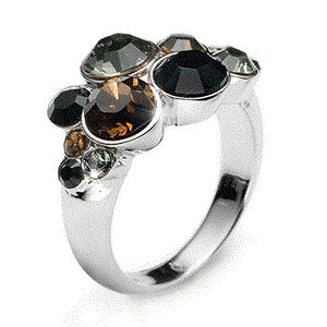 انگشتر الیوروبر مدل جمع سیاه Ring Plural rhod. blackOliver Weber 215- 41036L