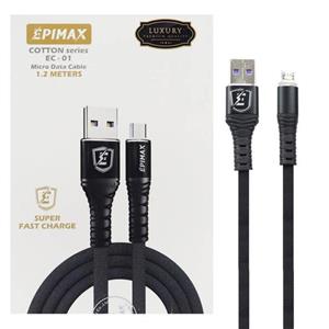 کابل شارژر میکرو EPIMAX مدل EC-01 طول 1.2 متر