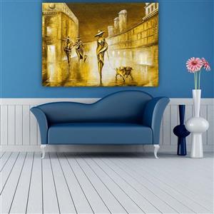 تابلو بوم طرح مدرن طلایی شانزلیزه