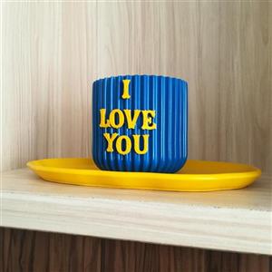 گلدان بتنی طرح شیاری مدل S12zG