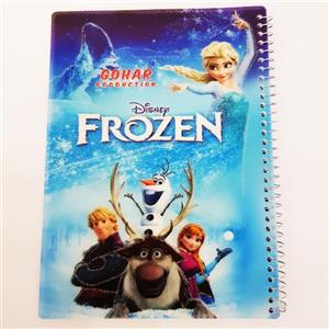 دفتر مشق 80 برگ جلد طلقی برجسته اکریلی السا و آنا فروزن