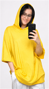 تیشرت لانگ کلاه دار