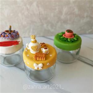 بانکه های نقلی دکوری ترکیب شیشه و خمیر