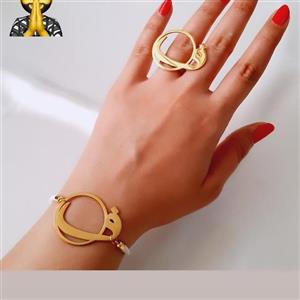 دستبند +انگشتر حروف فارسی استیل 
