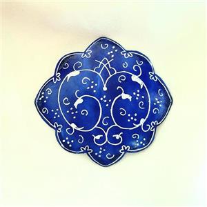 سنجاق سینه میناکاری آبی