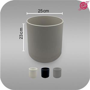 گلدان پلیمری- مدل استوانه بلند -سایز 25