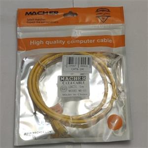 کابل شبکه MACHER .CAT 6 مدل MR-111 به طول 1 متر