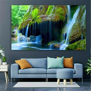 تابلو بوم طرح آبشار زیبا سایز 100*150 کد kj54