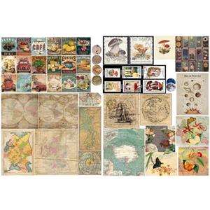 برچسب مدل بولت ژورنال اسکرپ بوک طرح نقشه مجموعه 61 عددی -