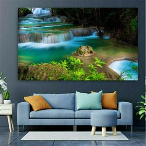 تابلو بوم طرح آبشار زیبا سایز 100*150 کد hg65