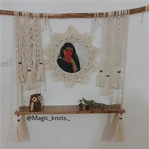 شلف یک طبقه مکرومه