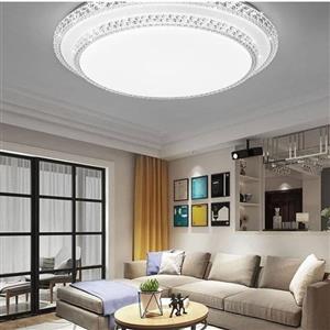چراغ سقفی مدرن طرح کریستالی 36 وات و قطر 45 سانت با نور 3 حالته