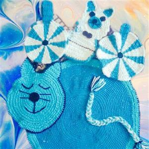 ست آشپزخانه زیر پایی. دستمال. دم کنی.دستمال سفره