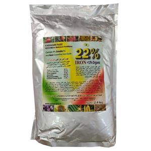 کود آهن پودری فراگین Fe22 حاوی 9 درصد آهن محلول و 12 درصد مواد ارگانیک وزن 2٫4 کیلوگرم