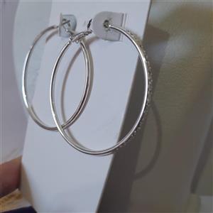 گوشواره حلقه ای نگین دار زنانه  کد 7776