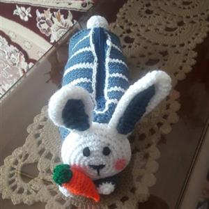 جامدادی دست بافت قلاب بافی طرح خرگوش