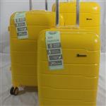 ست 4 تیکه چمدان مونزا طرح اطلس Atlas رنگ زرد اسپرتی