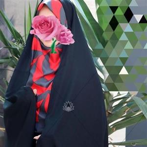 چادر حُسنا یا کمری جنس کرپ اعلای ایرانی بسیار مشکی با ایستایی عالی
