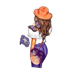 تاپر تزیین کیک دخترانه مدل دختر شیک پوش مناسب تزیین کیک