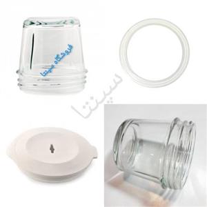 لیوان شیشه ای اسیاب ناسیونال + واشر پارچ ناسیونال + درب پارچ ناسیونال اصلی (اورجینال)