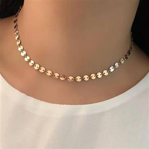 گردنبند پولکی استیل رنگ ثابت