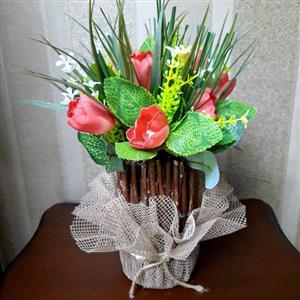 گلدان چوبی دستساز