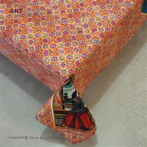 رومیزی مخمل  100x100 طرح ساز وآواز آرت مان