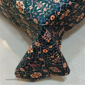 رومیزی مخمل  100x100 طرح فرشخط یشمی آرت مان