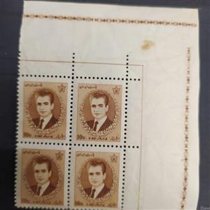 تمبر بلوک پستی پهلوی گوشه ورق