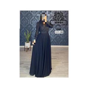 ماکسی کلوش  مجلسی مدل سارینا مشکی روشا شاپ آنلاین