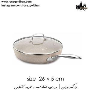 تابه تک دسته درب دار کرکماز مدل گرانیتا سایز 5×26سانتی کد 1265-1