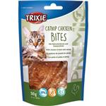 تشویقی گربه تریکسی با طعم مرغ و علف گربه Trixie PERMIO Catnip Chicken Bites وزن 50 گرم