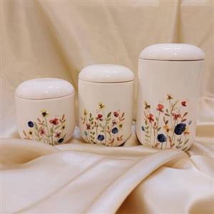 ست بانکه های پاسماوری 3 عدد گل های بنفشه