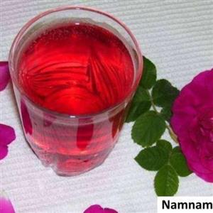 شربت گل محمدی غلیظ خانگی صددرصد طبیعی
