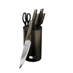 ست چاقو آشپزخانه 7 پارچه برلینگر هاوس مجارستان BERLINGER HAUS KITCHEN KNIFE SET  BH 2793 METALLIC LINE SHINY BLACK EDITION