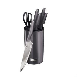 ست چاقو آشپزخانه 7 پارچه برلینگر هاوس مجارستان BERLINGER HAUS KITCHEN KNIFE SET BH 2792 CARBON PRO