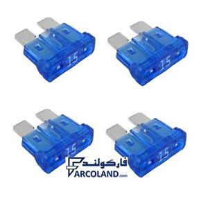 فیوز خودرو دو شاخ ژاپنی اصل 15 آمپر آبی رالیا Raliya کد R4226 | بسته 4 عددی | بزرگ