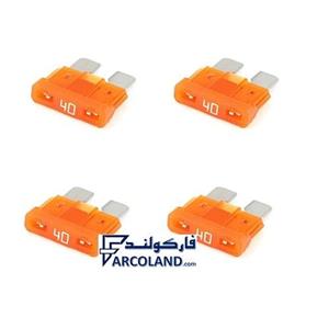 فیوز خودرو دو شاخ ژاپنی اصل 40 آمپر نارنجی رالیا Raliya کد R4230 | بسته 4 عددی | بزرگ