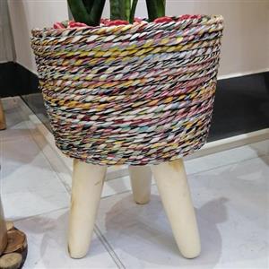 پایه گلدان حصیری