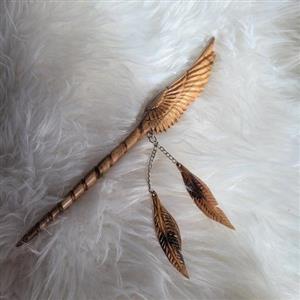 پین موی چوبی دستساز طرح بال فرشته چوبی گالری با 