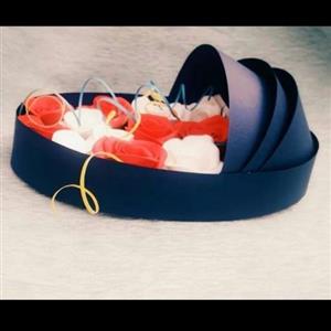 باکس گل گهواره ای مقوایی با گلهای فومی 25×14
