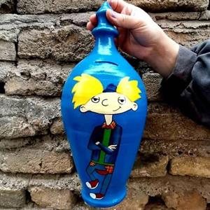 قلک سفالی نقاشی شده با دست رنگ ثابت و مناسب کودکان