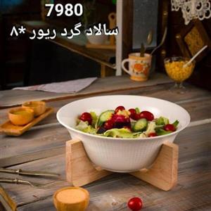 ریور کاسه سالادگرد چوبی7980